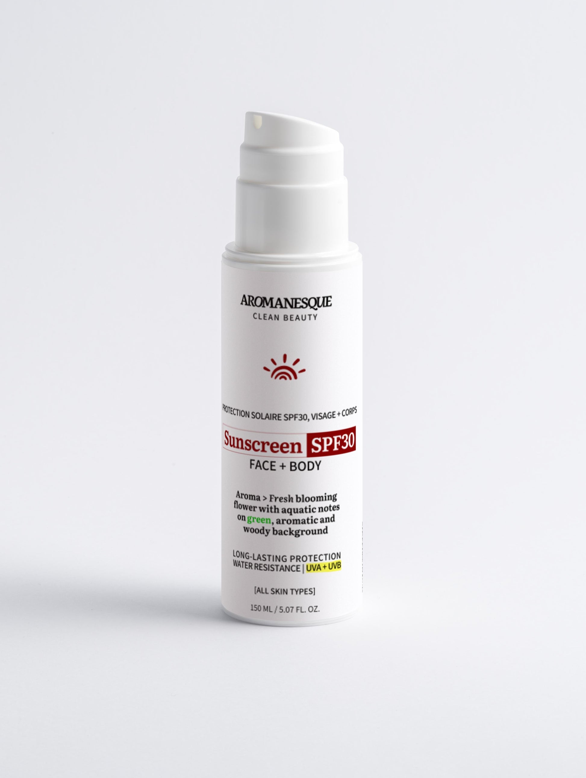 Aromanesque Minerale Zonnebrandcrème SPF30 voor Gezicht & Lichaam - 150Ml-3
