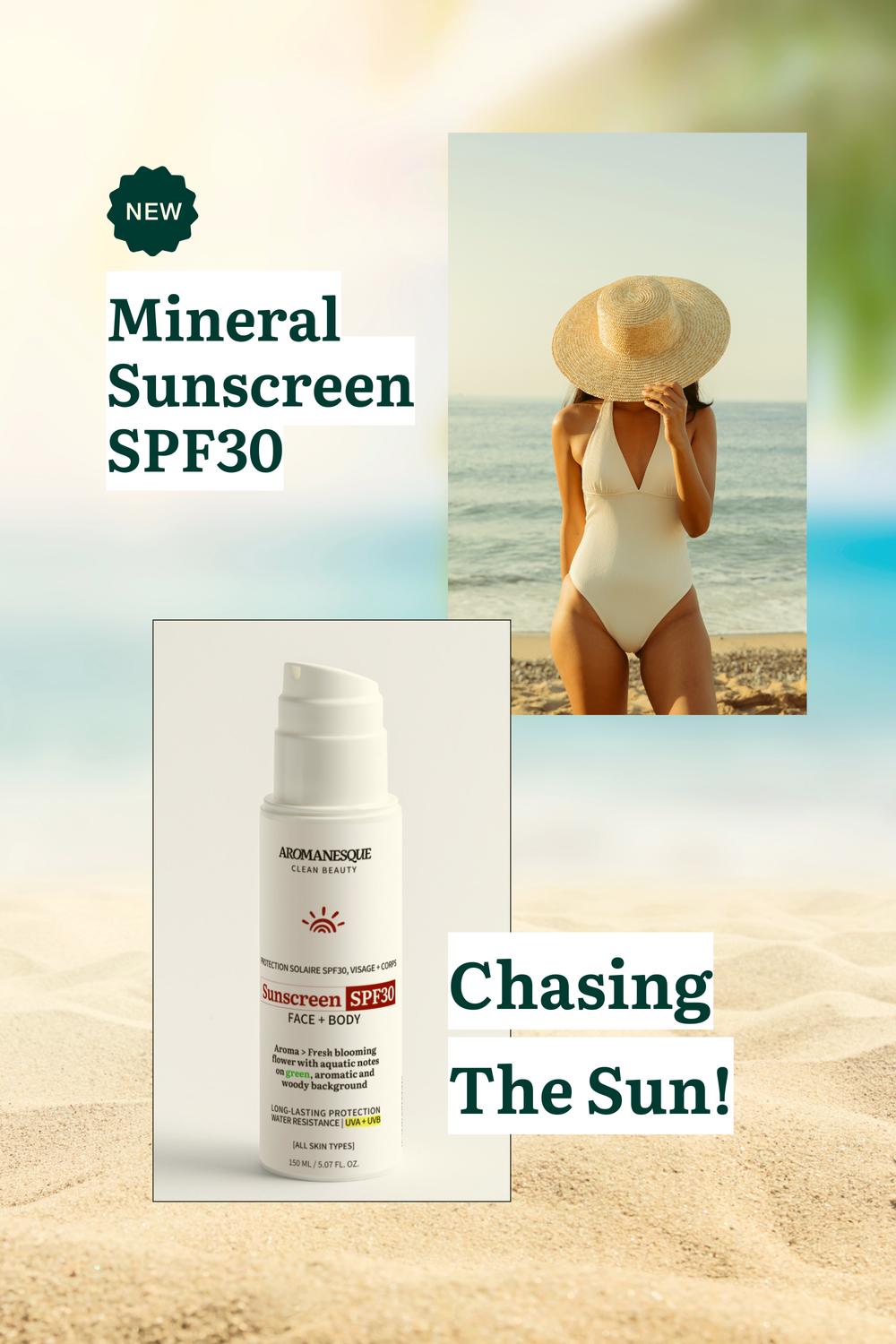 Aromanesque Minerale Zonnebrandcrème SPF30 voor Gezicht & Lichaam - 150Ml-4