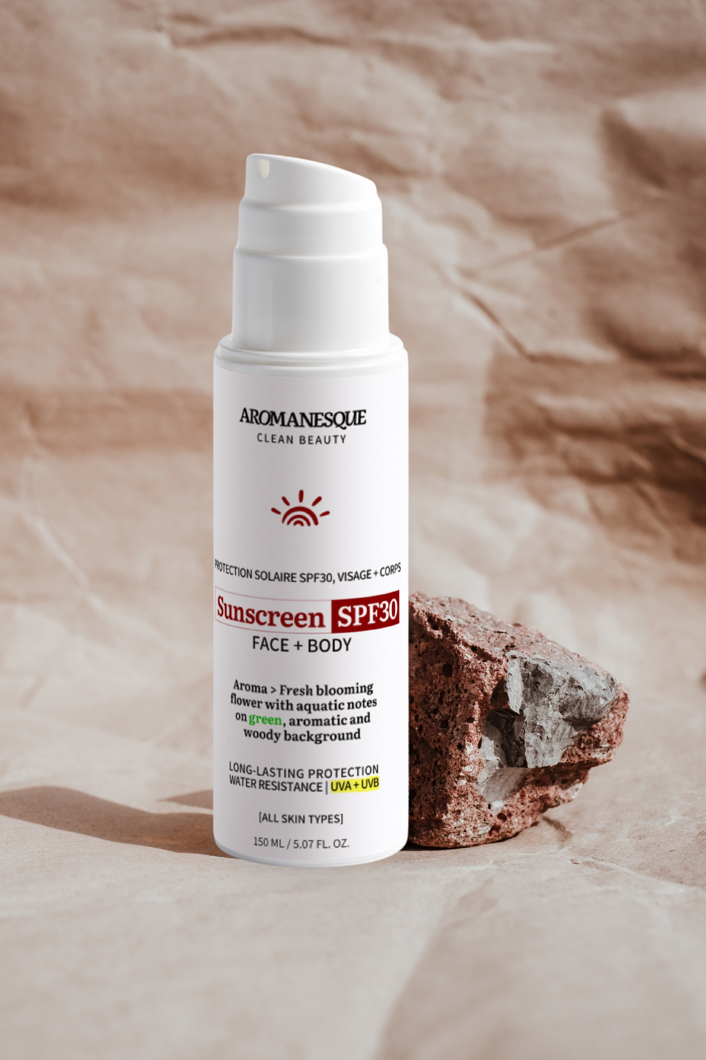 Aromanesque Minerale Zonnebrandcrème SPF30 voor Gezicht & Lichaam - 150Ml-2