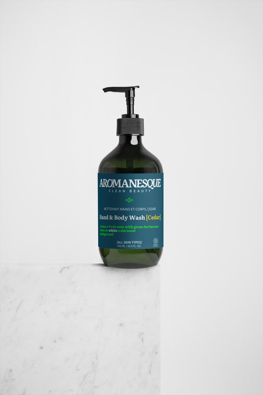 Aromanesque Hand & Body Wash, Pepermunt & Donkere Ceder - 490 ml-0