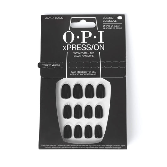 OPI xPRESS/ON Artificial Nails Iconic Shades #Lady in Black 30 u-0